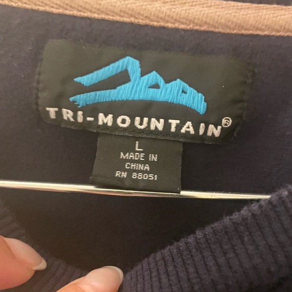 Tri-Mountain Navy Blue Men's Sweater size Large - Picture 3 of 6